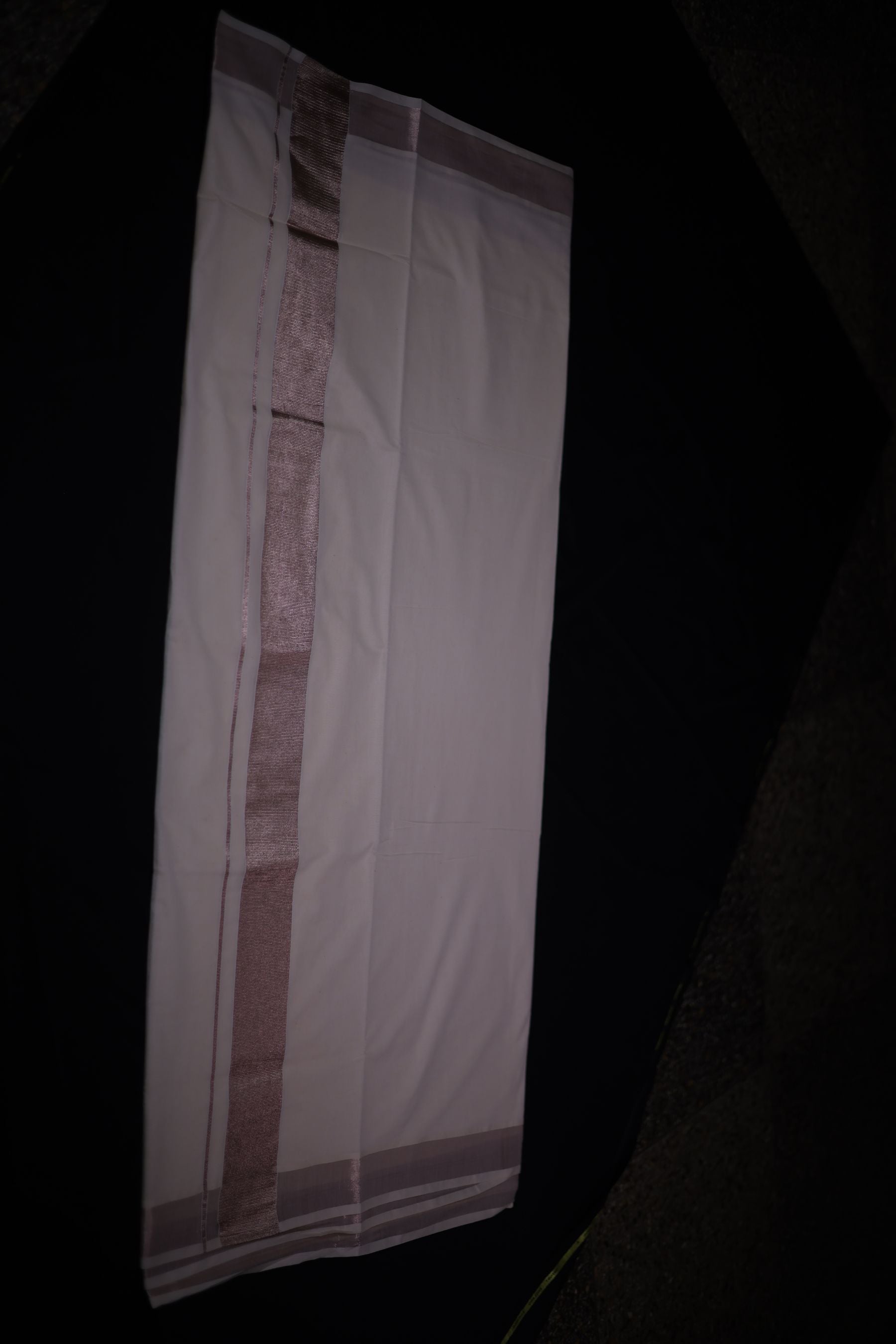 Authentic Kerala Cotton Saree with Silver Zari Border- Traditional Elegance Saree JCS Fashions