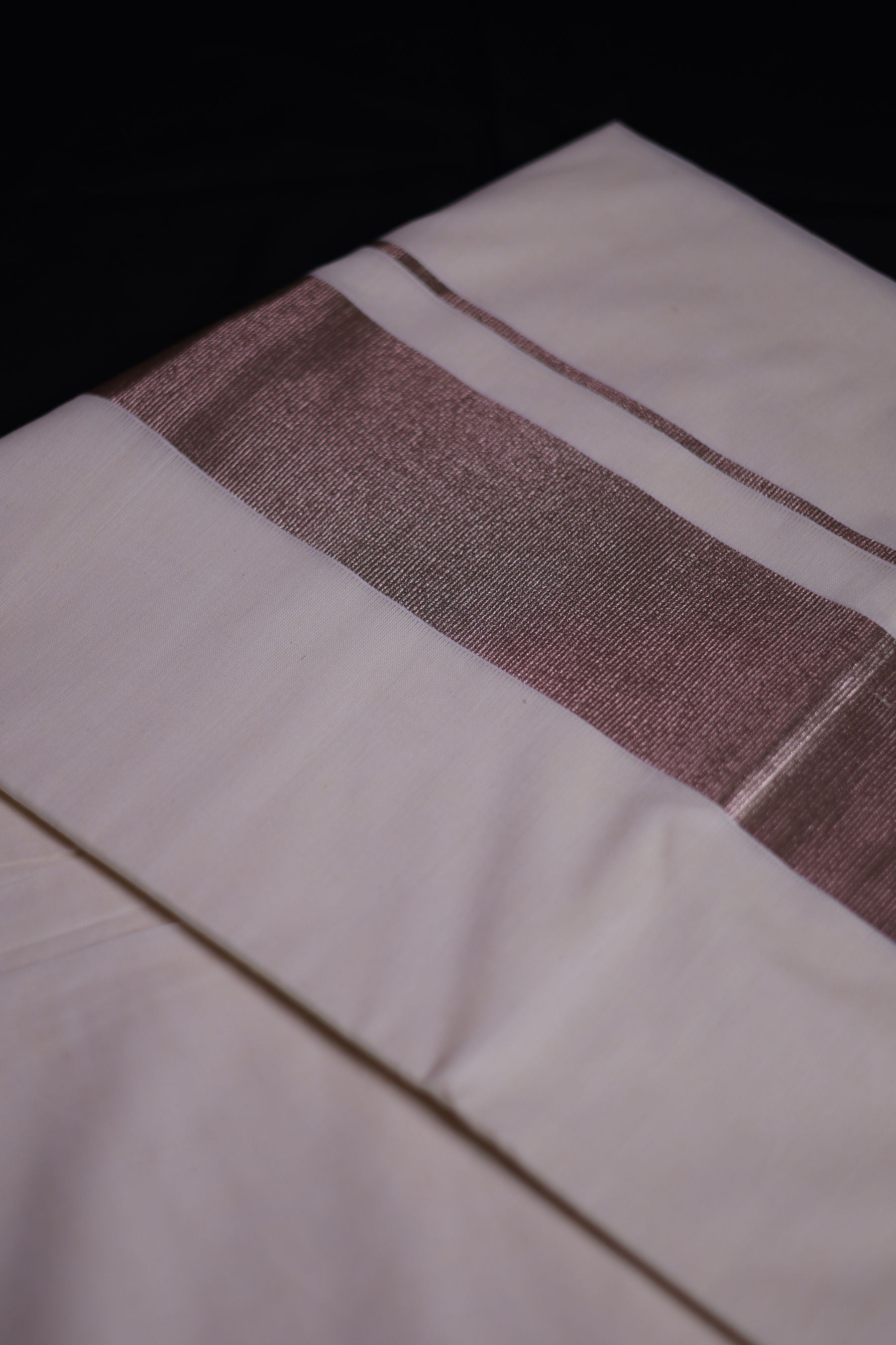 Authentic Kerala Cotton Saree with Silver Zari Border- Traditional Elegance Saree JCS Fashions