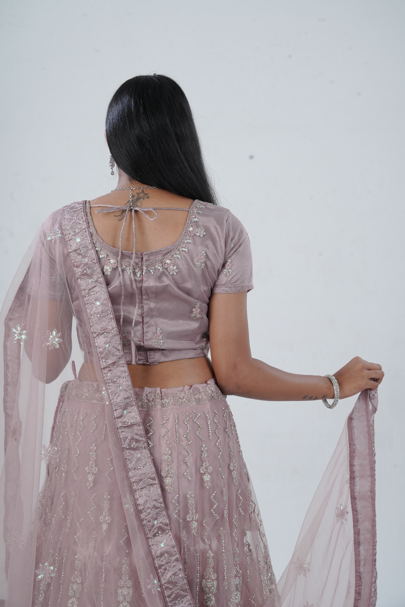 Enchanting Designer Bridal Lehenga with Exquisite Stone-Embellishments