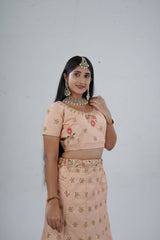 JCS Fashion's A-line Designer Lehenga with Embroidery and sequins