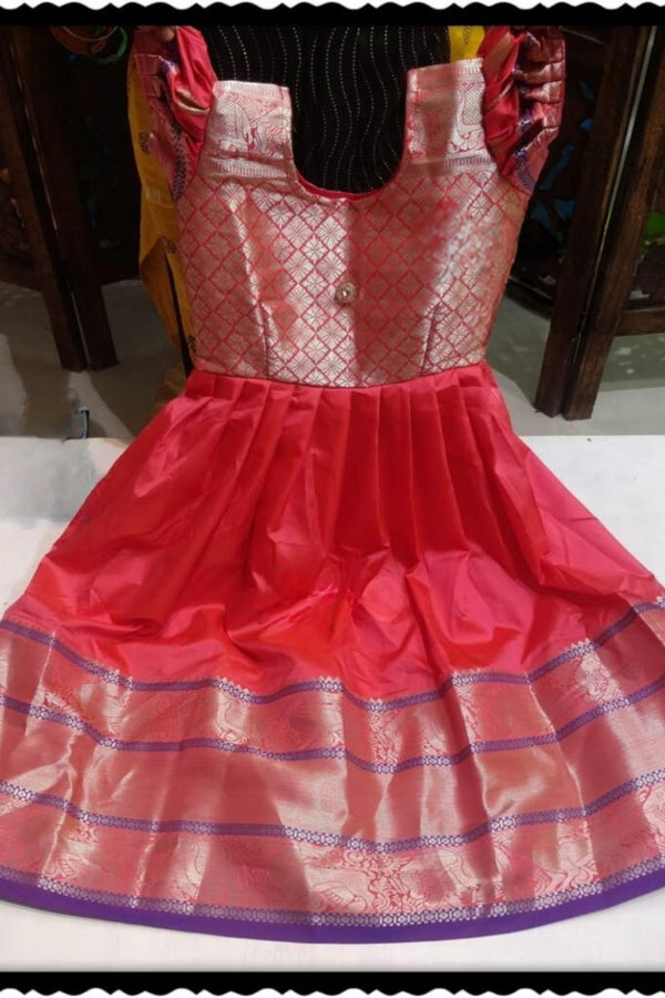 Silver Elegance for Little Angels: Exclusive Banaras Frocks Collection