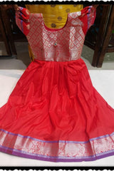 Silver Elegance for Little Angels: Exclusive Banaras Frocks Collection