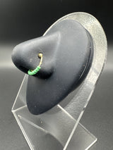 Gold-Tone Beaded Clip-On Nath Nose Ring - Half Hoop Indian Nose Pin Jewelry JCS Fashions