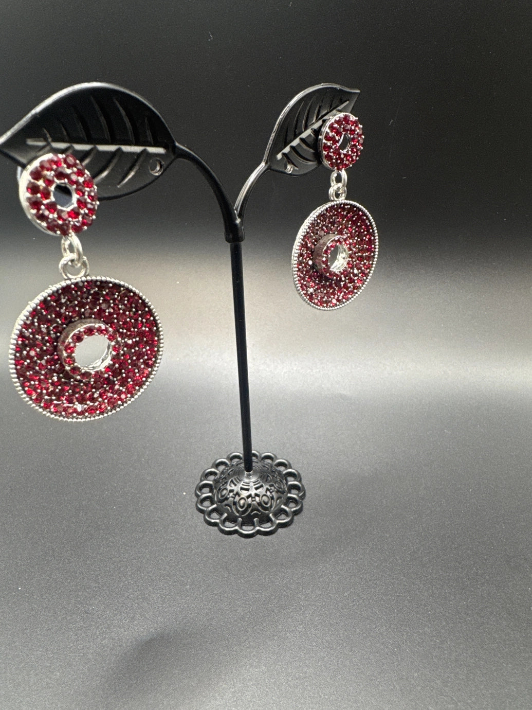 Traditional Circular Drop Earrings in Antique Gold Tone Jewelry JCS Fashions