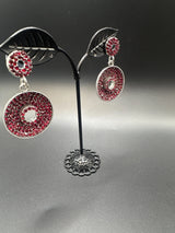 Traditional Circular Drop Earrings in Antique Gold Tone Jewelry JCS Fashions