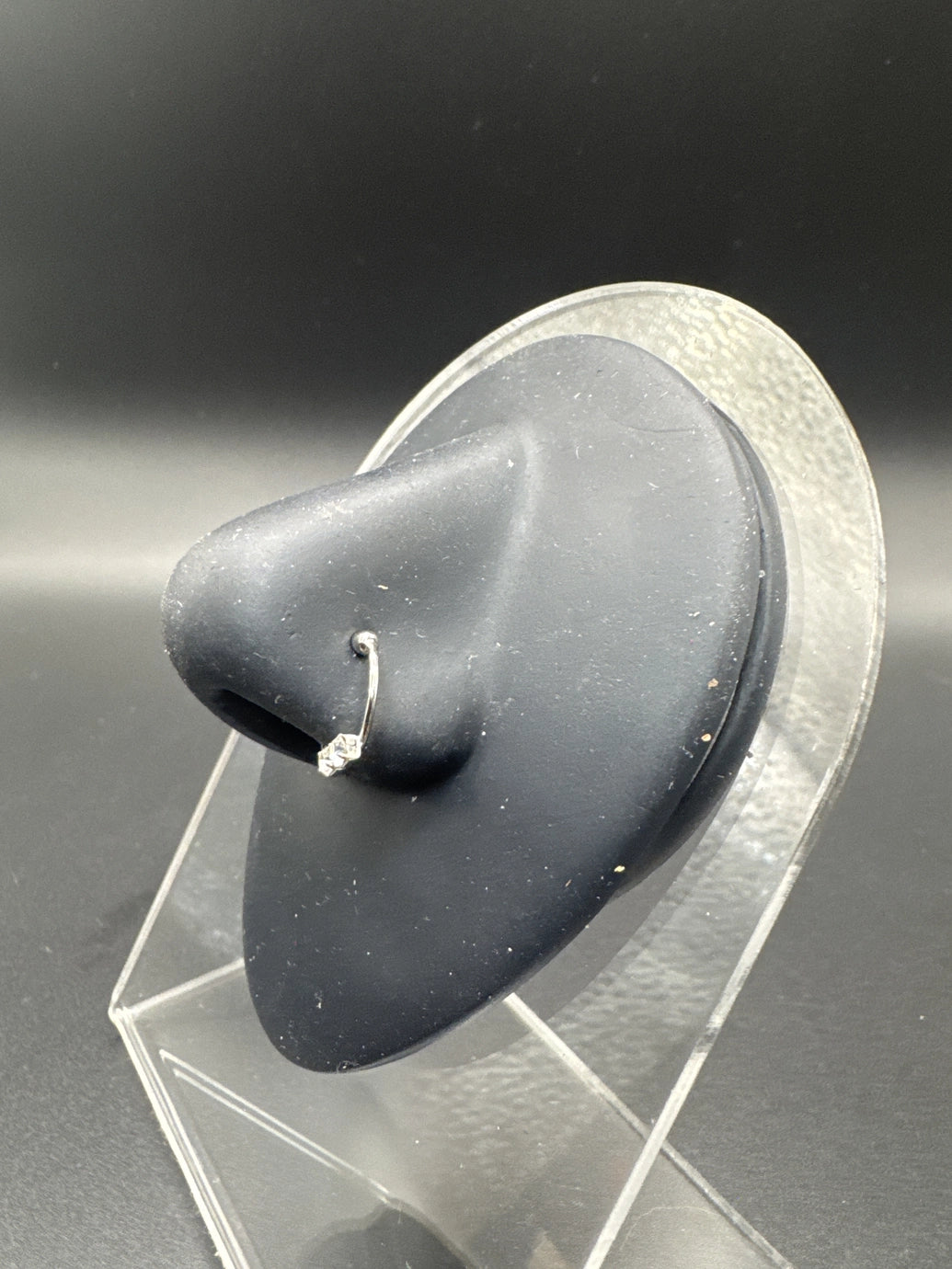 Silver Crystal Nath Nose Ring - Bridal Indian Nose Pin for Women Jewelry JCS Fashions