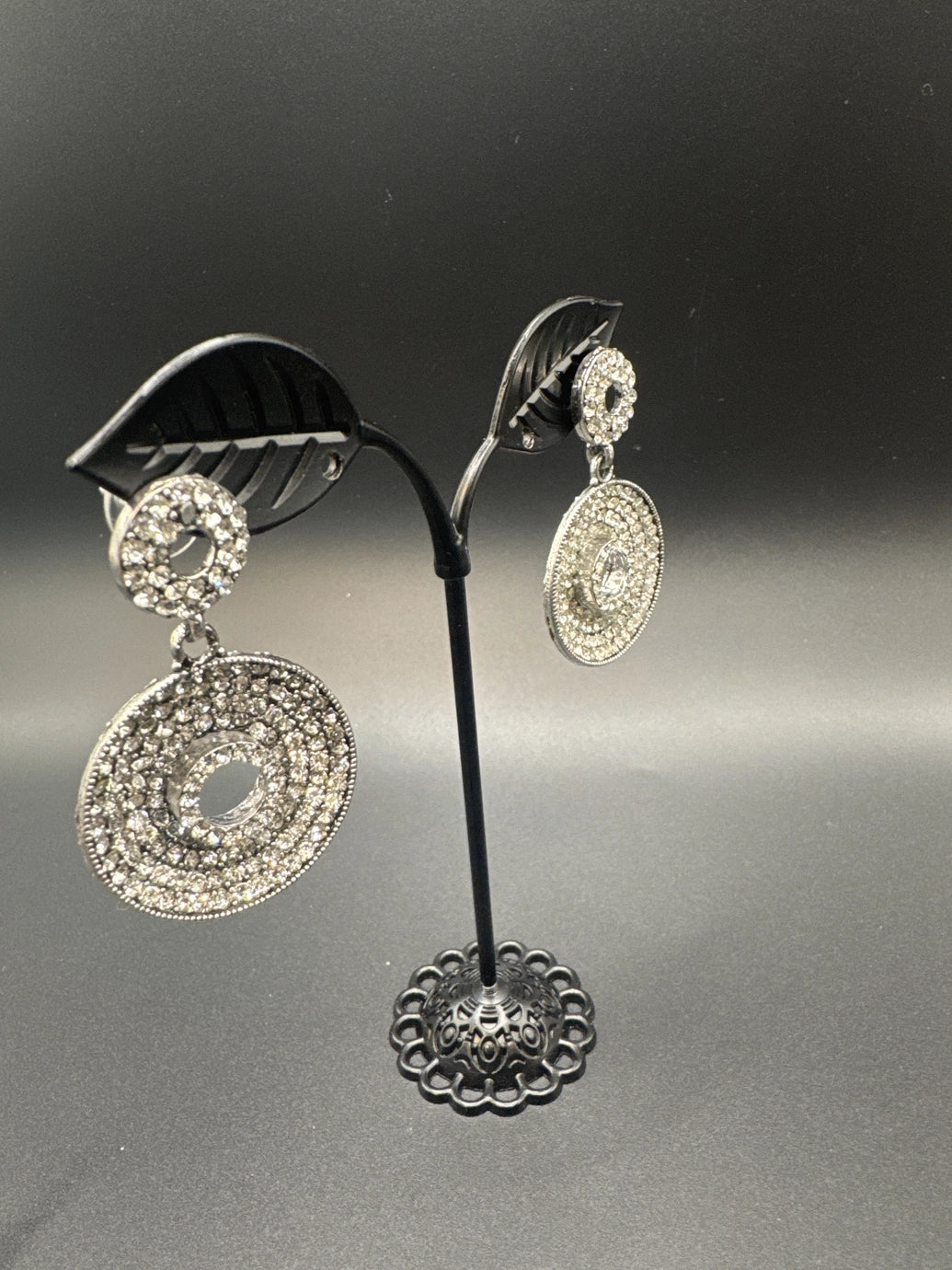 Traditional Circular Drop Earrings in Antique Gold Tone Jewelry JCS Fashions