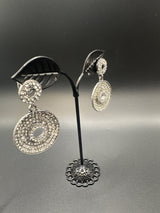 Traditional Circular Drop Earrings in Antique Gold Tone Jewelry JCS Fashions