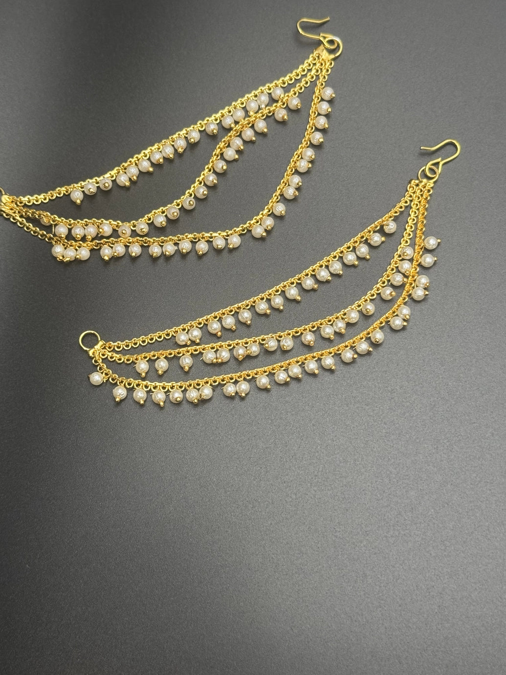 Gold-Tone 3-Layer Pearl Maatal - 4 inch Jewelry JCS Fashions