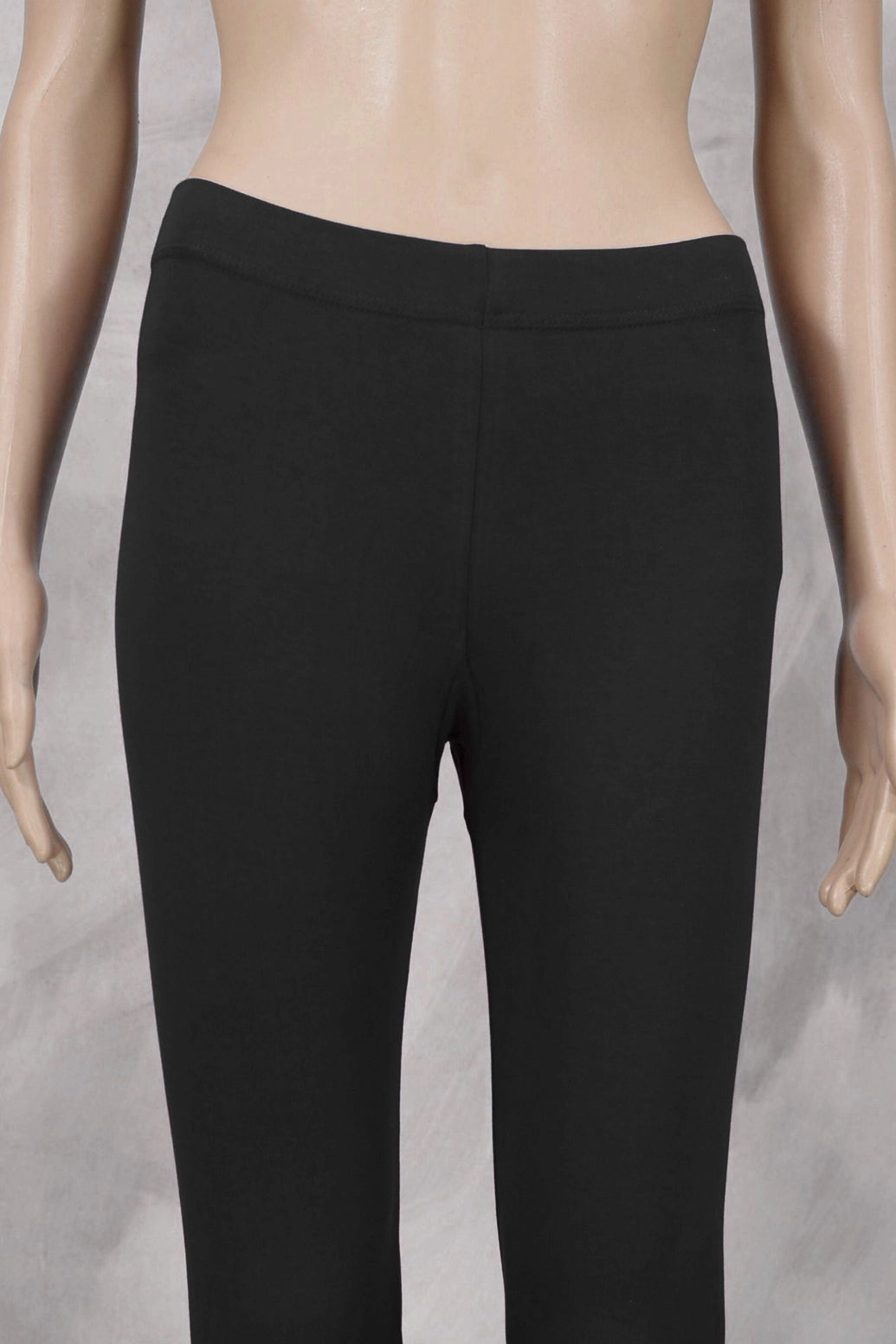 Black 4 Way Lycra Cotton Leggings with Smooth Finish Silicon Wash for All-Season Daily Wear