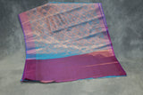 Blue Bridal Kubera Pattu Saree with Grand Pallu Zari Work and Zari Border, Comes with Blouse