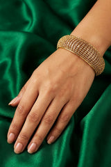 Gold-Tone Textured Bangles - AI Model Photo 2