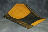 Mustard Yellow Sungudi Cotton Saree with Peacock Gold Zari Double Border Saree JCS Fashions
