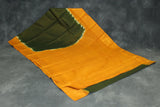 Mehendi Green Sungudi Cotton Saree with Gold Zari Border and Vaira Oosi Pattern Saree JCS Fashions