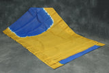 Blue Sungudi Cotton Saree with Diamond-Line Zari Pattern and Gold-Tone Border Saree JCS Fashions