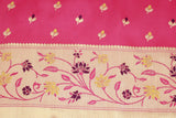 Orange Kamal Paithani Silk Saree with Floral Buttis and Design Pallu Border with Blouse