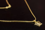Gold-Tone Textured Chain Necklace with Butterfly Pendant for Women, Fashion Jewellery Neck Set