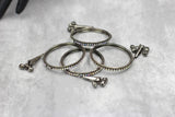 Oxidized Silver-Tone Crystal Bangles for Festive Occasions