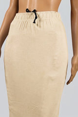 Soft Green Shapewear Petticoat with Side Cut, Stretch Fit Undergarment for Saree and Ethnic Wear