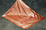 Orange Paithani Tissue Saree with Zari Work and Blouse, Full Body Weaving