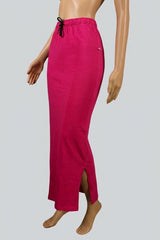 Rani Pink 4 Way Lycra Shapewear Inskirt with Side Slit and Drawstring Waist for Women