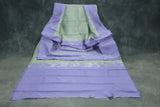 Pastel Green Kubera Pattu Saree with Zari Border and Peacock Style Design, Blouse Included