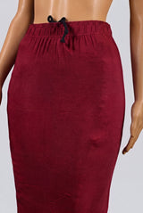 Maroon Lycra Shapeware Petticoat with Side Cut for Saree Blouse Support