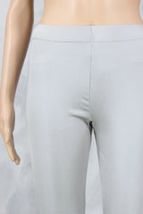 Silver Shimmer Ankle-Length Leggings for Women, Stretchy 80% Polyester 20% Spandex, Smooth Finish
