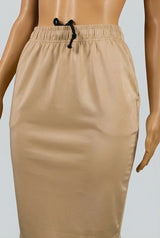 Women’s Sandal Shapewear Lycra Petticoat with Side Cut for Ethnic Wear