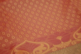 Orange Emboss Silk Saree with Traditional Border Design, Semi Silk Festive Wear for Women