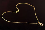 Gold-Tone Textured Chain Necklace with Small Pendant for Traditional Ethnic Wear