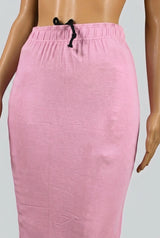 Light Pink Shapewear Petticoat with Side Cut and Elastic Waist for Women, Length 38 In