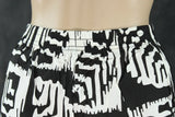 Black & White Rayon Printed Kurti Set with Beaded Neck and Elastic Pant Kurti JCS Fashions