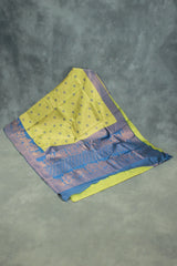 Green Kubera Pattu Saree with Pallakku Border and Matching Blouse