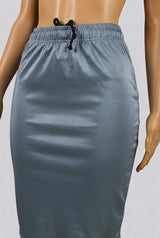 Grey Lycra Petticoat with Side Cut for Comfort Fit, Waist 30 in, Hip 42 in, Length 42 in
