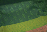 Green Emboss Silk Saree with Semi Silk Border Design, Traditional Wedding Wear for Women