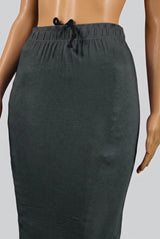 Dark Green Shapeware Petticoat with Side Cut for Smooth Fit and Comfort