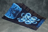 Sungudi Cotton Bandhani Saree in Blue with Golden Zari Striped Border Saree JCS Fashions
