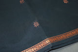 Black Maheswari Silk Cotton Saree with Small Butta and Zari Border, Blouse Piece Included
