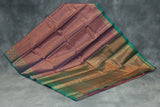 Deep Violet Bridal Kuber Pattu Saree with Full Body Zari Work and Contrast Border