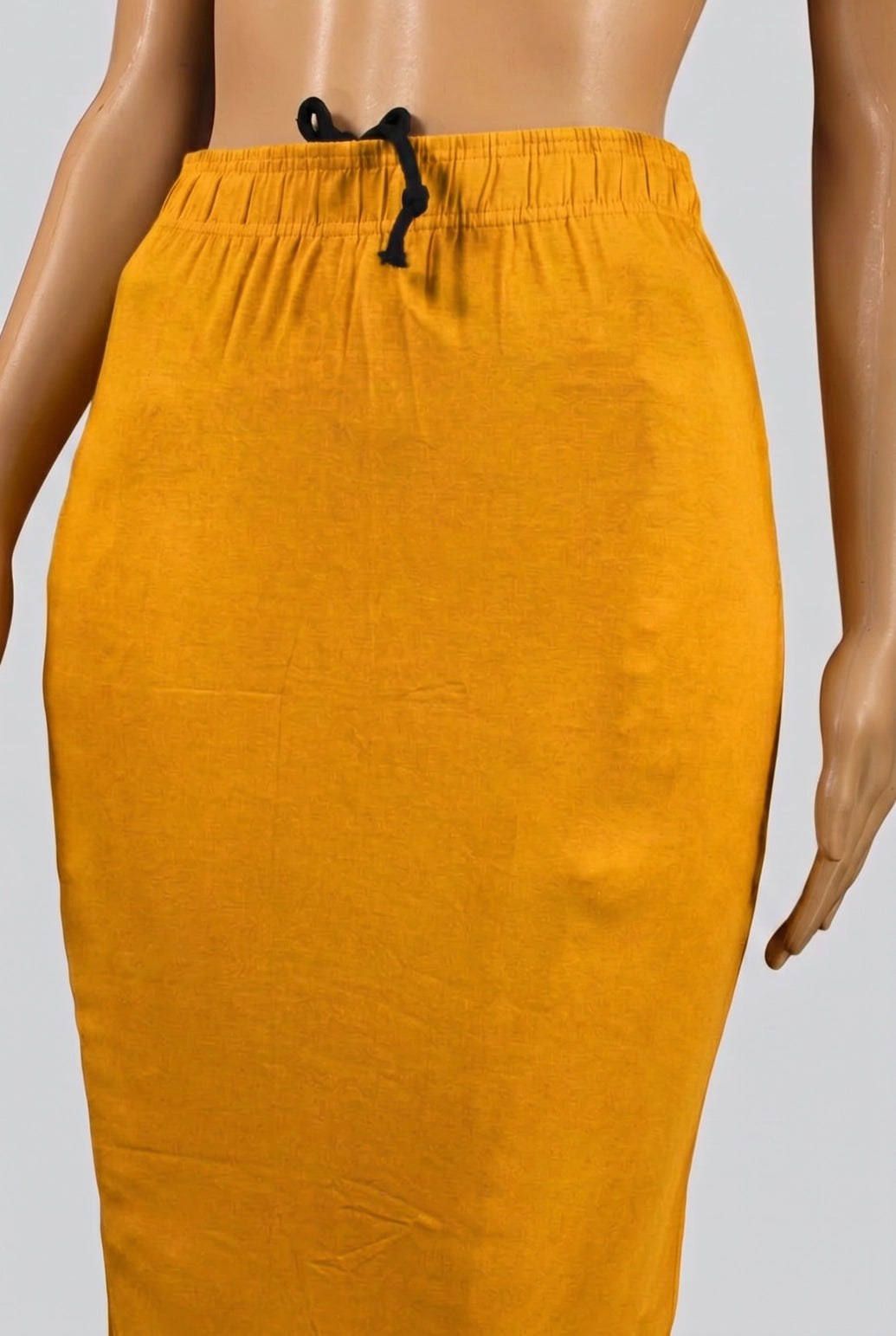 Yellow Shapeware Petticoat with Side Cut for Saree & Dress Styling