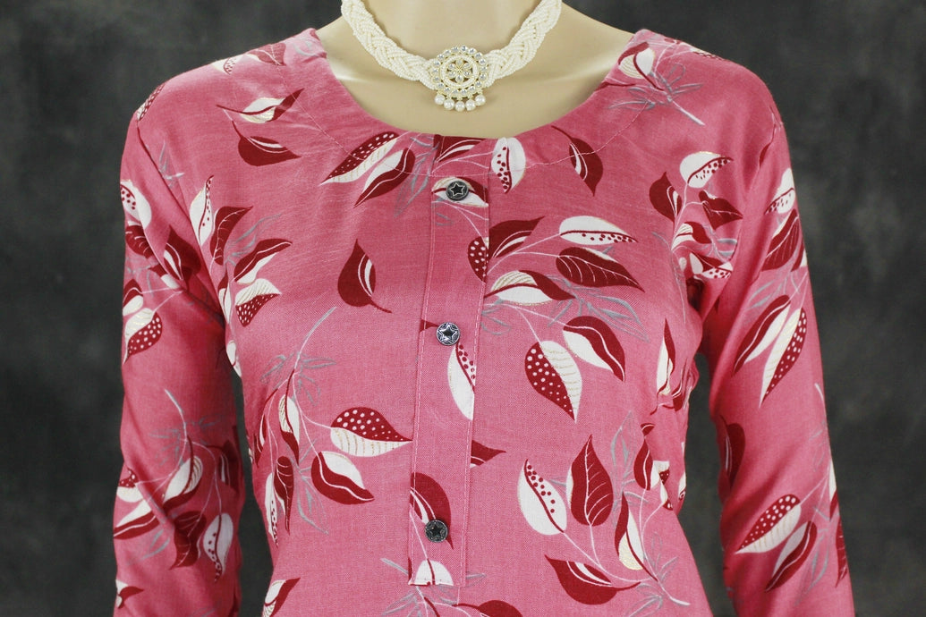 Elegant Amaranth Pink Cotton Kurta Set for Women