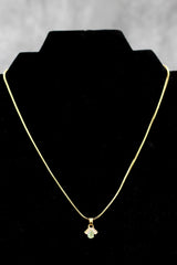 Gold-Tone Stone Pendant Chain Necklace Set for Women | Ethnic Neckwear Jewellery
