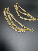 Gold-Tone 3-Layer Pearl Maatal - 4 inch Jewelry JCS Fashions
