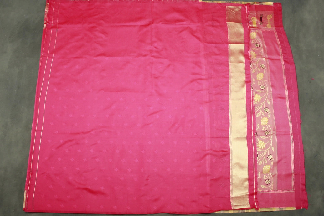 Orange Kamal Paithani Silk Saree with Floral Buttis and Design Pallu Border with Blouse