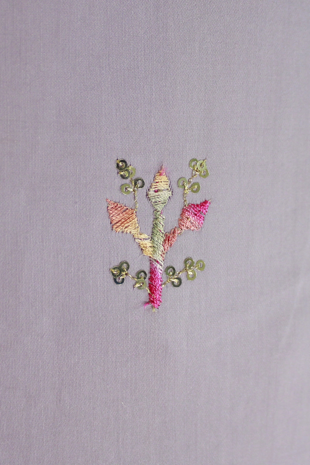 Lavender Roman Silk 3 Piece Set with Organza Dupatta