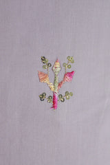 Lavender Roman Silk 3 Piece Set with Organza Dupatta