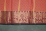 Yellow Emboss Silk Saree with Beautiful Border and Semi Silk Look