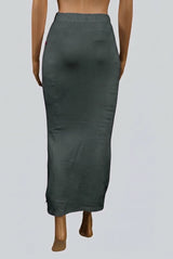 Dark Green Shapeware Petticoat with Side Cut for Smooth Fit and Comfort