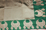 Coconut Silk saree - Silk fabric saree and beautiful jhumka design weaving in pallu and border, saree comes with blouse